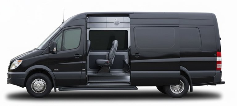 Black Mercedes-Benz Sprinter Van