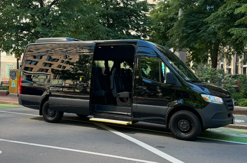 Side Look of Private Sprinter Van