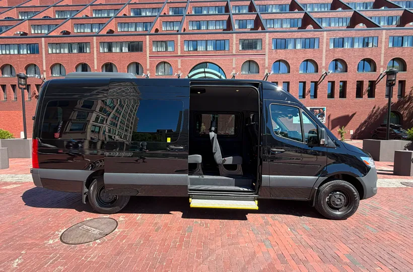 Side Look of a Mercedes Benz Sprinter Van