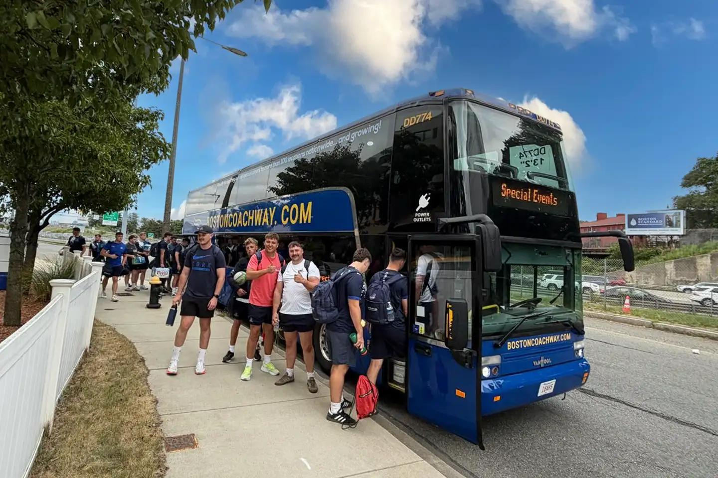 Sports Team Charter Bus Rental Boston
